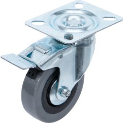 BGS vezetőgörgő fékezhető felcsavarozható talppal Ø 75 mm