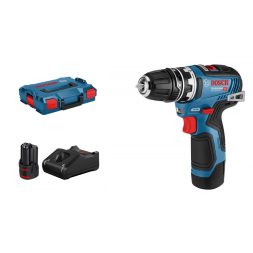 Bosch GSR 12V-35 FC akkus fúrócsavarozó 2x3.0Ah akku gyorstokmány L-Boxx