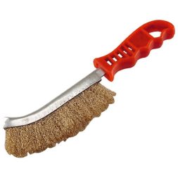 Extol Craft drótkefe hajlított, műanyag nyél rezezett, 24cm, 30mm