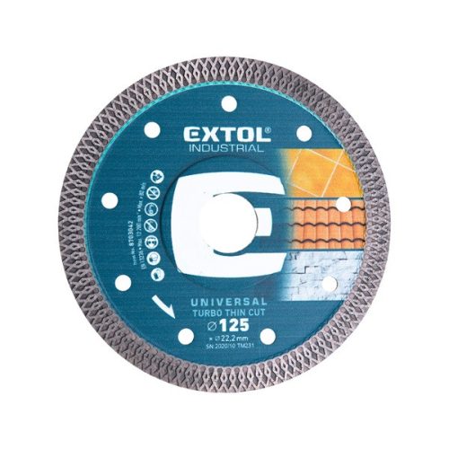   Extol Industrial gyémánt vágókorong, ipari korong, TURBO, 150×22,2mm

