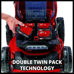 Einhell akkus fűnyíró 36 V GP-CM 36/47 S Li BL 4x4 Ah akkuval és 2 töltővel