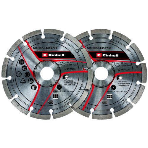 Einhell gyémánt vágókorong 125x1,8x22,2 mm 2 db
