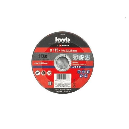 Einhell vágókorong 115x1 mm 10 db
