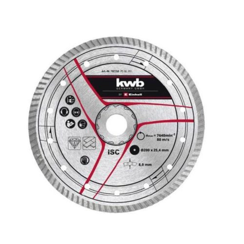 Einhell gyémánt vágókorong 200x25,4x2,6 mm turbo
