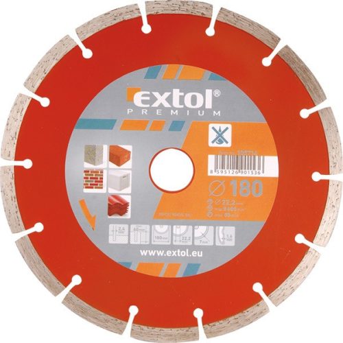   Extol Premium gyémánt vágókorong szegmenses 150×22,2mm max.10.200 f/min
