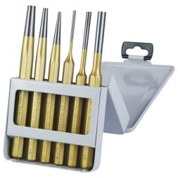 Extol Premium lyukasztó és kiütő készlet 6db CV. HRC 52-58 3 db lyukasztó, 3db kiütő, 3-8mm, 150mm