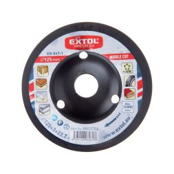 Extol faforgácsoló korong max 13000 ford/perc, 125×22,2mm, fa csiszolásához