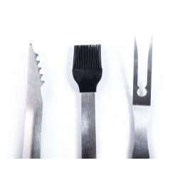 Grillező eszközkészlet 3 db, rozsdamentes acél