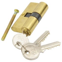 Hengerzárbetét, 30/30 mm, réz, 3 kulcsos