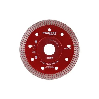 Festa gyémánt vágókorong 115 x 1,4 x 22,2 mm turbo
