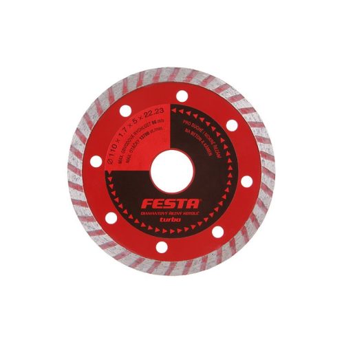 Festa gyémánt vágókorong 110 x 1,7 x 5,0 x 22,2 mm turbo
