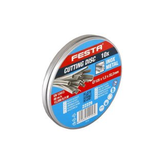   Festa vágókorong fémre fém dobozban 125 x 1 x 22,2 mm (10db/cs)
