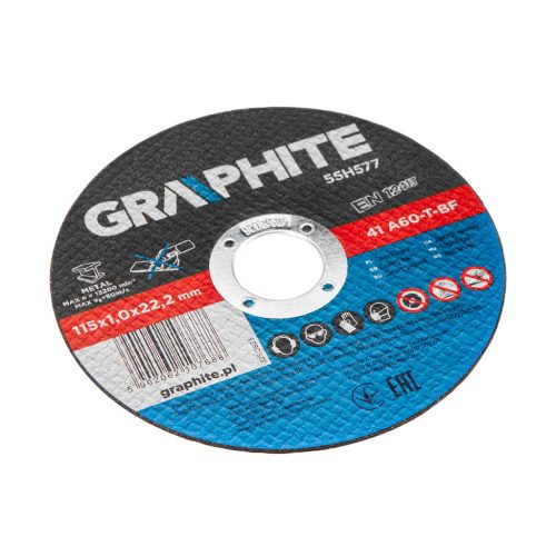 Graphite vágókorong 115x1x22,2 mm 10 részes fóliában
