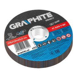 Graphite vágókorong 115x1x22,2 mm 10 részes fóliában