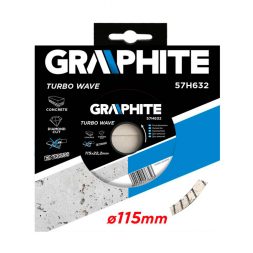 Graphite gyémánt vágókorong 115x22,2x2,4 mm, turbo hűtőbordás
