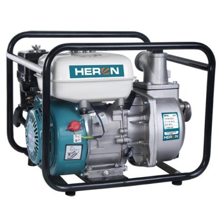 Heron benzinmotoros vízszivattyú 5,5 LE,max.600l/min, max.7m szívómélység,max.28m nyomómagasság, 50mm (2") csőátmérő (EPH-50)