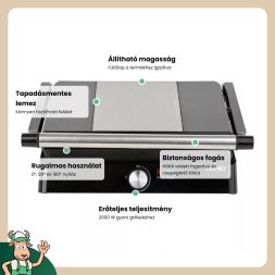 Lund kontakt grill, 29x23cm - 2000W