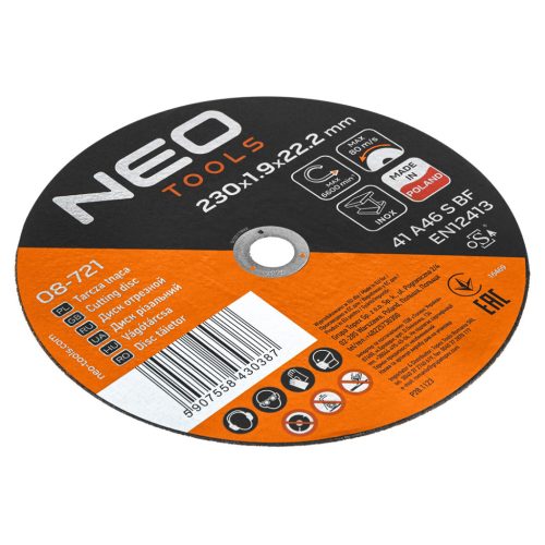 Neo vágókorong 230x1,9x22,2 mm, 25 részes
