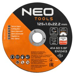 Neo vágókorong 125x1,0x22,2 mm, 100 részes