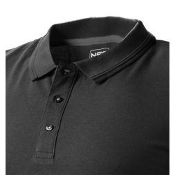 Neo munkapóló, galléros, fekete, XL
