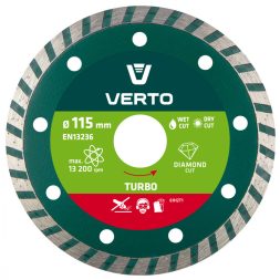 Verto gyémánt vágókorong 115 mm turbo
