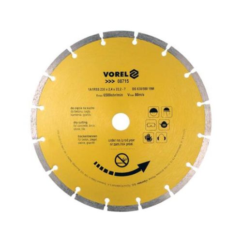 Vorel gyémántvágó korong 230 mm, szegmentelt
