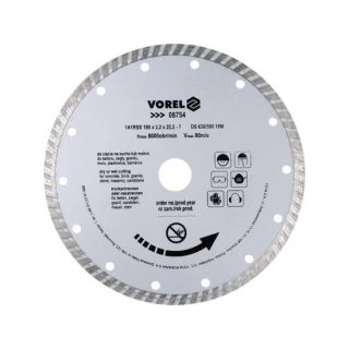Vorel Gyémántvágó korong 180 mm, turbo
