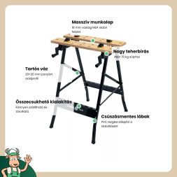 Vorel munkapad 760x560 mm összecsukható