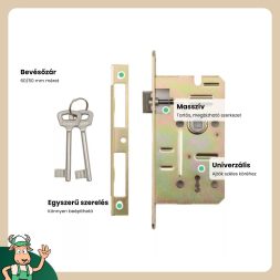 Vorel bevésőzár 60/50 mm