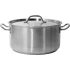 Yato Gastro Alacsony Fazék fedővel 36x18cm 18,3l inox