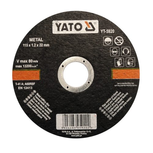 Yato vágókorong fémre 115 x 1,2 x 22 mm
