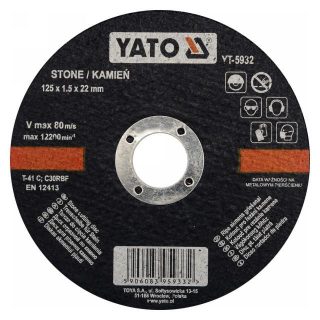 Yato vágókorong kőre 125 x 1,5 x 22 mm
