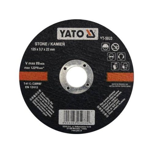 Yato vágókorong kőre 125 x 3,2 x 22 mm
