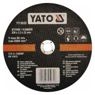 Yato vágókorong kőre 230 x 3,2 x 22 mm
