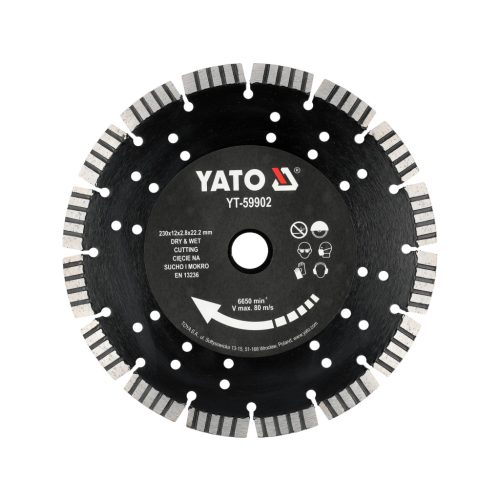 Yato gyémánt vágókorong betonhoz 230 mm
