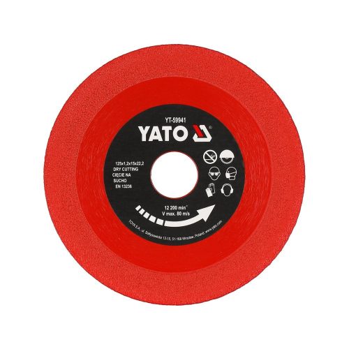 Yato gyémánt csempevágó és üvegvágó 125 x 22,2 mm
