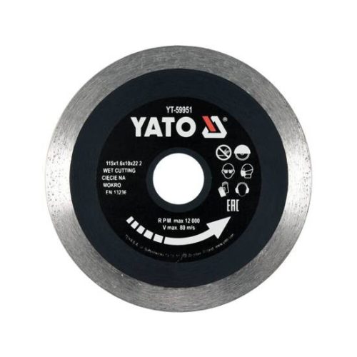   Yato gyémánt vágókorong 115 x 1,6 x 10 x 22,2 mm folytonos

