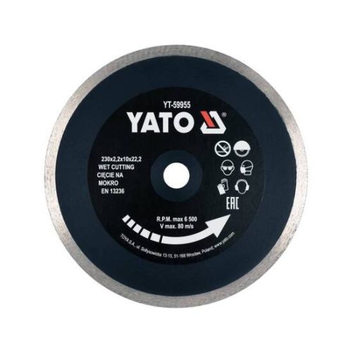   Yato gyémánt vágókorong 230 x 2,2 x 10 x 22,2 mm folytonos
