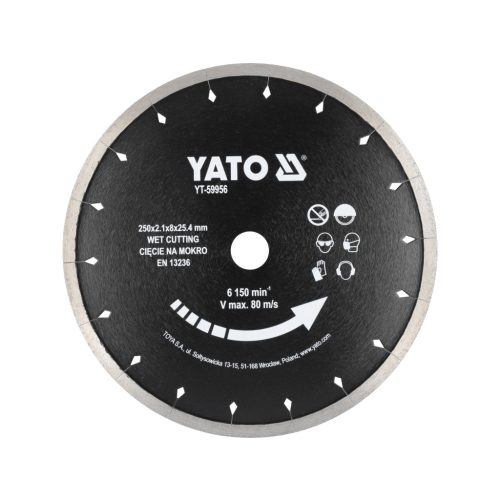 Yato kerámiavágókorong nedves 250 mm
