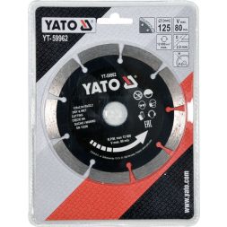 Yato gyémánt vágókorong 125 x 2,0 x 10 x 22,2 mm szegmentált