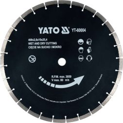 Yato gyémánt vágókorong 400 x 3,6 x 10,0 x 25,4 mm szegmentált