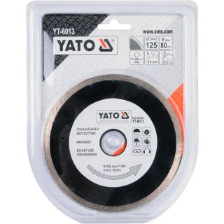   Yato gyémánt vágókorong 125 x 2,2 x 5,3 x 22,2 mm folytonos
