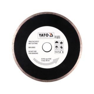   Yato gyémánt vágókorong 180 x 2,5 x 5,3 x 22,2 mm folytonos
