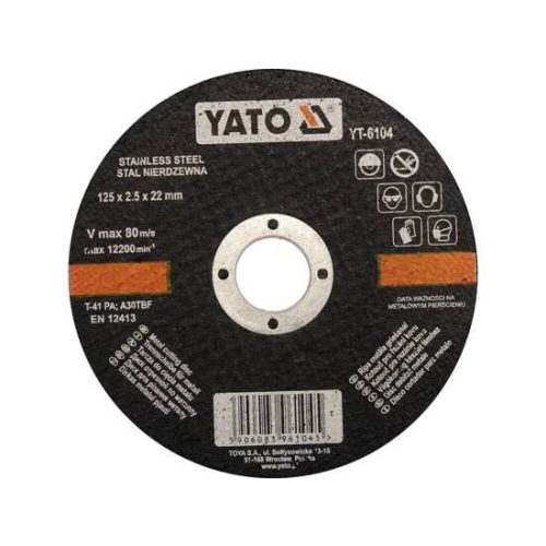 Yato vágókorong fémre 125 x 2,5 x 22,2 mm inox
