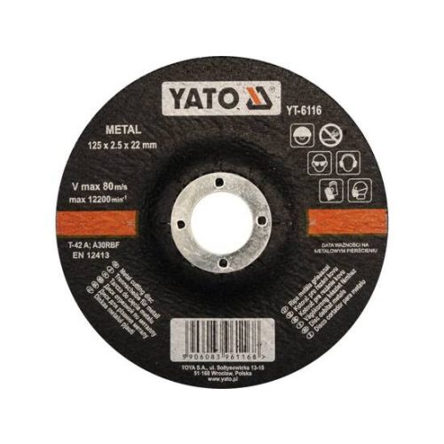 Yato vágókorong fémre 125 x 2,5 x 22,2 mm
