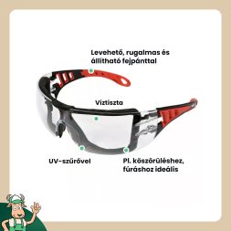 Yato védőszemüveg 82218SR víztiszta EN 166:2001 F