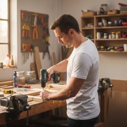 Yato környakas elasztikus póló S-es méret fehér