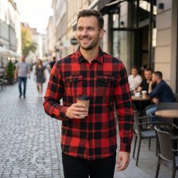 Yato kockás ing L-es méret piros