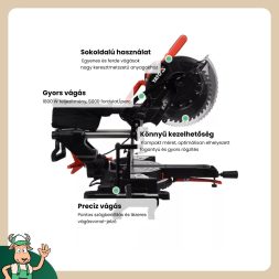 Yato elektromos gérvágó lézeres 305 mm 1800 W