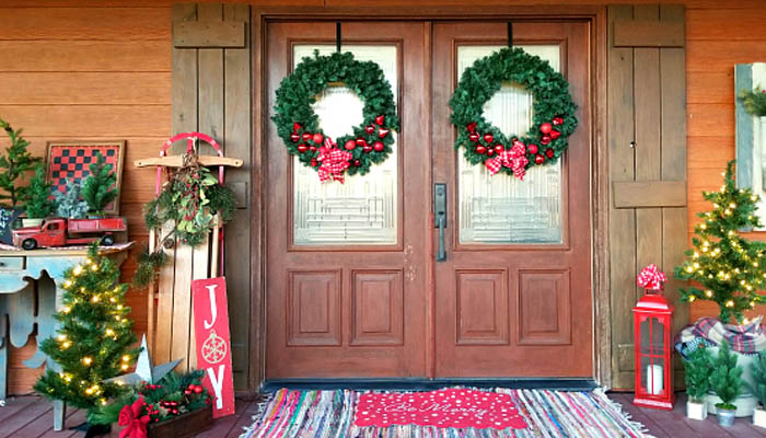 Karácsonyi bejárati ajtó